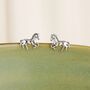 Sterling Silver Horse Stud Earrings, thumbnail 1 of 8