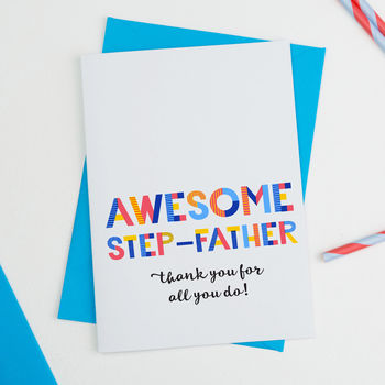 Awesome Step Dad Personalised Card, 4 of 4
