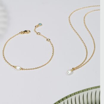 Freshwater Pearl And 18ct Gold Vermeil Bracelet, 4 of 5