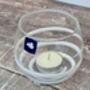 White Spiral Pattern Tea Light Candle Holder, thumbnail 1 of 3
