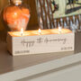 Personalised 5th Anniversary Candle Holder Wood Gift, thumbnail 2 of 5