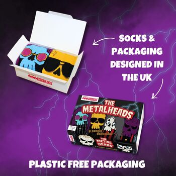 United Oddsocks Metalheads Men's Gift Box Set, 2 of 5