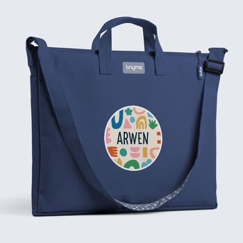 Personalised Abstract Design Kids Book Bag, 4 of 9