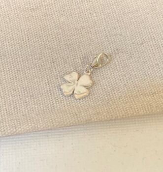 Sterling Silver Four Leaf Clover Charm, 2 of 6