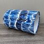 Tidal Marine Blue Patterned Cylinder Lampshades, thumbnail 2 of 9