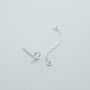 Simple Circle Two Way Round Chain Drop Stud Earrings, thumbnail 8 of 12
