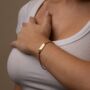 Womens Gold 3 Mm Cuban Personalised Bracelet, thumbnail 3 of 10