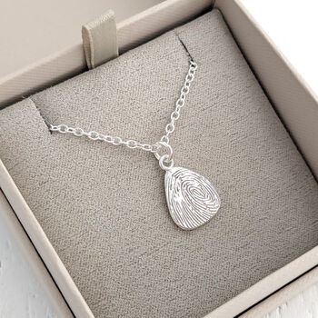Dainty Droplet Fingerprint Charm, 6 of 6