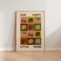 Our Happy Little Home Retro Print, thumbnail 1 of 7