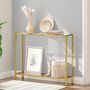 Console Table Tempered Glass Sofa Table Hallway Table, thumbnail 1 of 9
