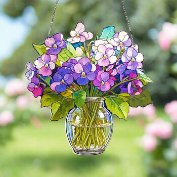 Violets Birth Flower Suncatchers February, 3 of 4