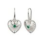 Heart Rays Green Onyx Silver Statement Earrings, thumbnail 4 of 8