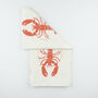 Organic Tea Towels | Lobster, thumbnail 6 of 6