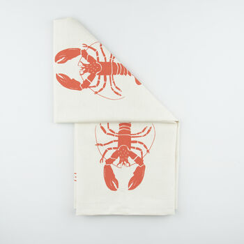 Organic Tea Towels | Lobster, 6 of 6
