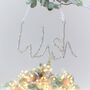 Silver Beaded ' Wish' Hanging Decoration, thumbnail 1 of 2