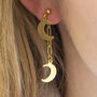 Moon And Star Multi Way Charm Earrings, thumbnail 5 of 9