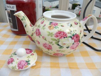 Two Cup Teapot In Rose Design, 4 of 7