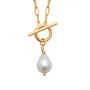 18k Gold Vermeil Plated Pearl Necklace, thumbnail 4 of 7