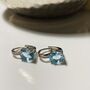 Aqua Blue Silver Earrings, thumbnail 3 of 3