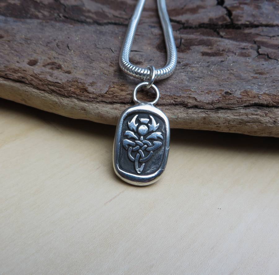 celtic thistle pendant by claire gerrard designs | notonthehighstreet.com