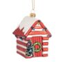 Personalised Red Beach Hut Bauble, thumbnail 4 of 5