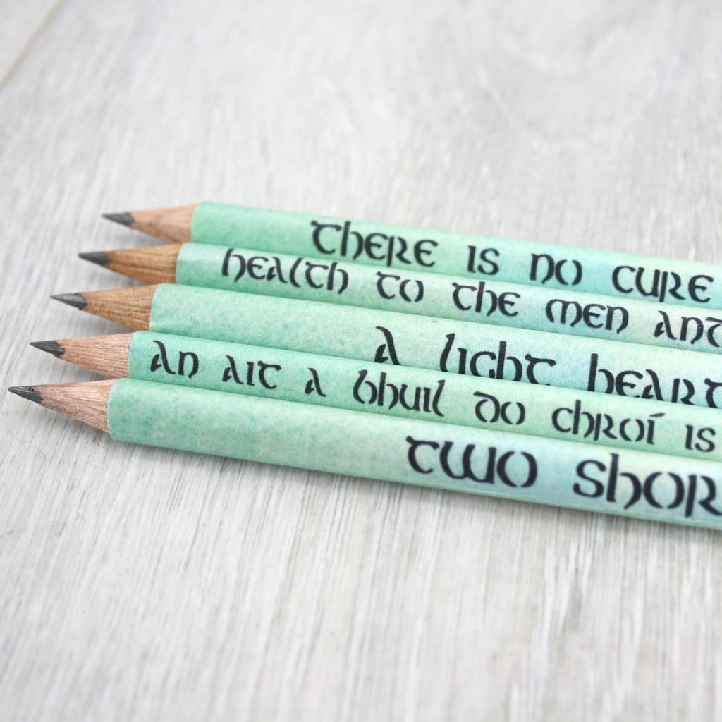 Personalised Irish Love Quote Pencils By Six0six Design There Is No Cure For Love But Marriage Irish Wedding Sayings