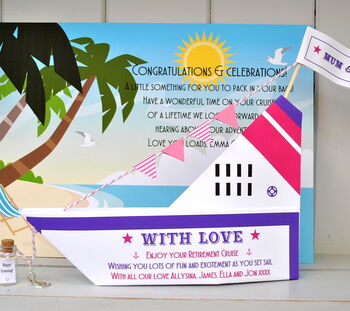 Personalised All Occasions Cruise Ship Greetings Card, 3 of 12