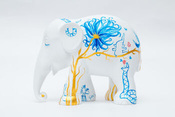 Hand Painted 'In Paradise' Elephant, 2 of 12
