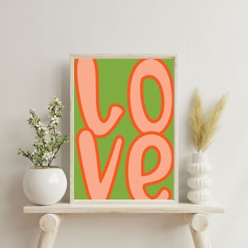 'Love' Typography Print Statement Wall Art, Unframed, 7 of 8