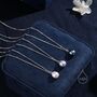 Natural Grey Pearl Necklace With A Satellite Chain, thumbnail 5 of 10