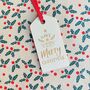 Merry Christmas Wooden Gift Tag, thumbnail 2 of 3