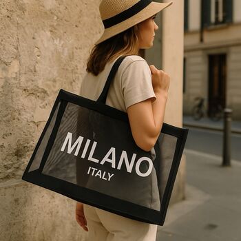 Mesh Milano Italy Tote Bag, 7 of 8