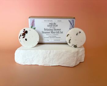 Relaxing Two Piece Mini Shower Steamer Gift Set, 5 of 5