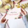 Will You Be My Maid Of Honour Pink Floral Card, thumbnail 1 of 4