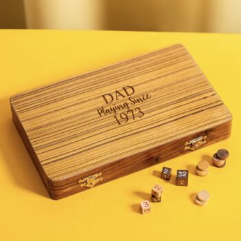 Personalised Wooden Backgammon Set, 4 of 4