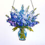 Larkspur Birth Flower Suncatchers July, thumbnail 4 of 4