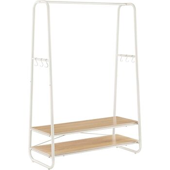Clothes Rack Clothes Rail With Shelves And Hooks, 6 of 7