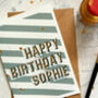 Personalised Gold Detail Birthday Card, thumbnail 2 of 5