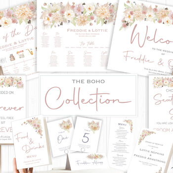 Wedding Order Of Service Booklets Boho Floral, 4 of 4