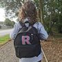 Leopard Print Initial Mini Kids Back Pack, thumbnail 2 of 3