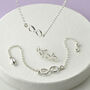Sterling Silver Infinity Necklace, thumbnail 2 of 6