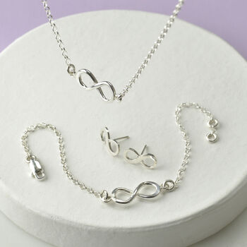 Sterling Silver Infinity Necklace, 2 of 6