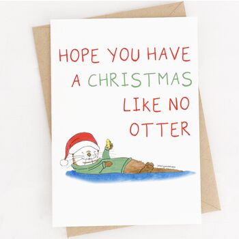 'A Christmas Like No Otter' Greeting Card, 2 of 5