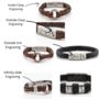 Personalised Mixed Brown Leathers Memorial Bracelet With 'Circle Of Life' Urn For Ashes, thumbnail 12 of 12