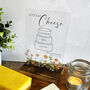 Floral Personalised Cheese Sign Clear, thumbnail 1 of 7
