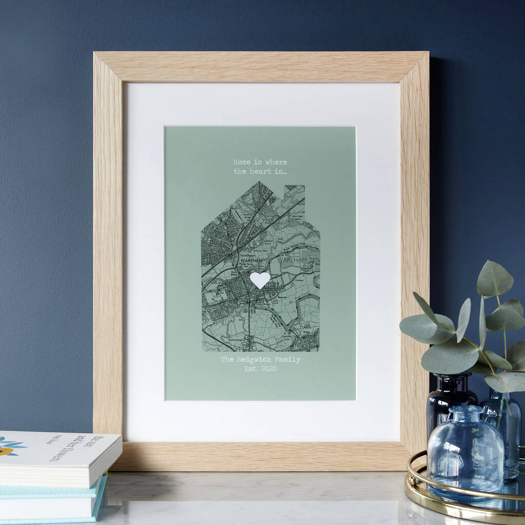 Our First Home Personalised Map Print, 1 of 12