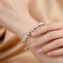 Silver Plated Beaded Adjustable Bracelet, thumbnail 3 of 4