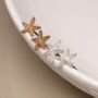 Silver And Gold Plated Starfish Stud Earring Set, thumbnail 1 of 6