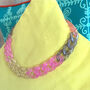 Chunky Multi Coloured Gold Acrylic Link Necklace, thumbnail 3 of 7