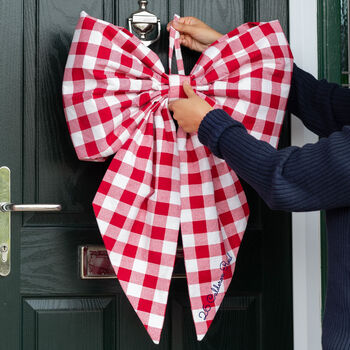 Personalised Handmade Christmas Door Bow, 2 of 5